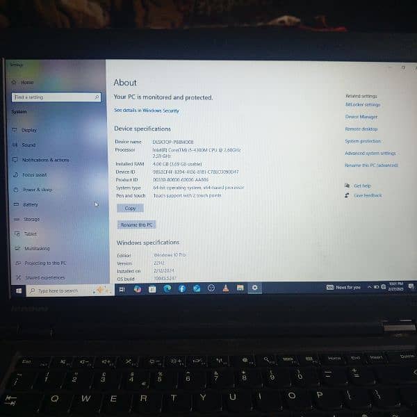 Lenovo core i5 4th generation 4 128 ssd 26000 2