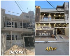 House Construction & Renovation  Tile fixing/interior design/elevation