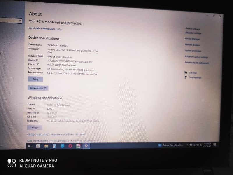 Lenovo i5 5th gen backlight a + Condition 3