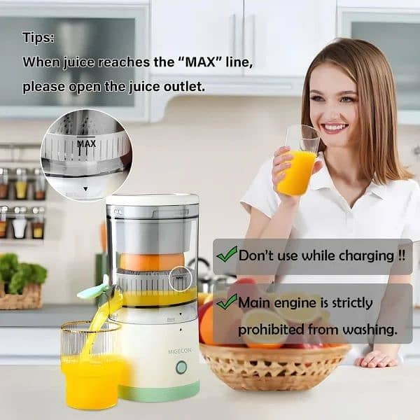 Electric Citrus Juicer Portable Electric Orange Lemon Juicer 0