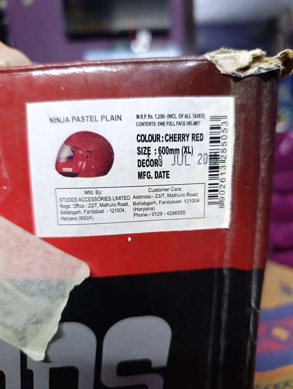 Studds Original Helmet red color with box 4