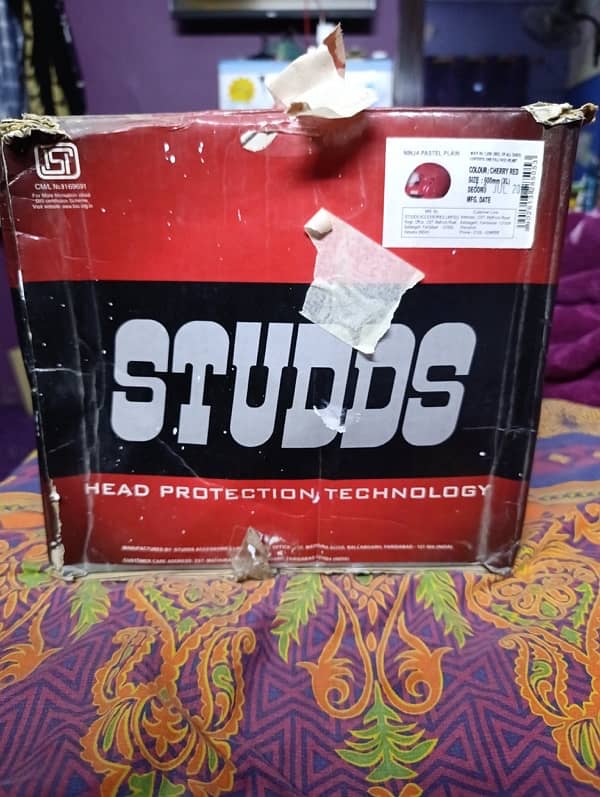 Studds Original Helmet red color with box 5