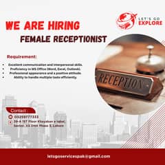 Receptionist Job (Female)