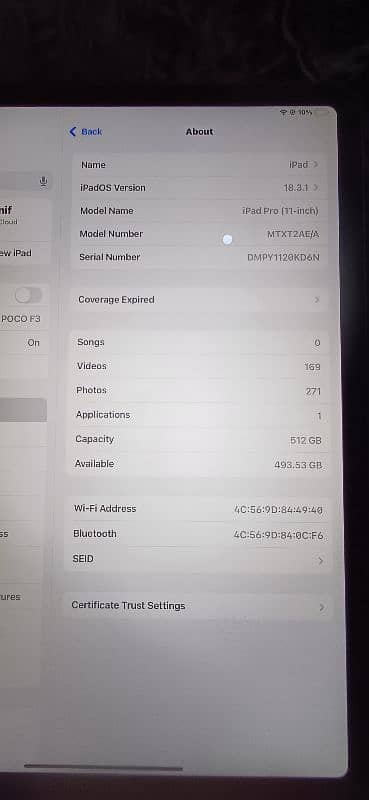 IPAD PRO 2018 MODEL 11 INCH 512 GB 120 FPS ON PUBG ONLY IPAD NO BOX 3