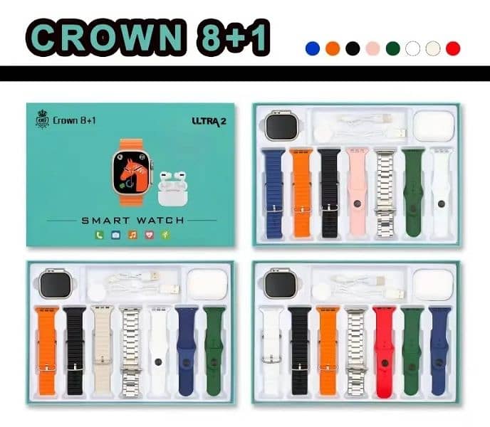 Crown 8+1 Smart Watch With Airpords 1