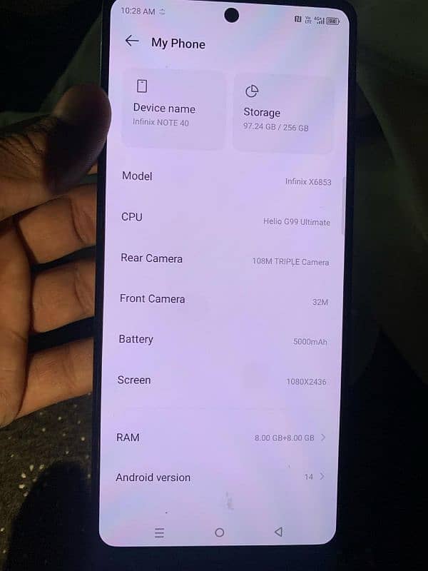 Infinix note 14 Pro 10 By 10 Condition 4