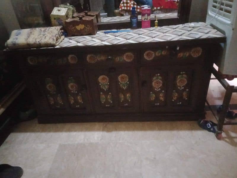 Wooden furniture set is for sale. 0