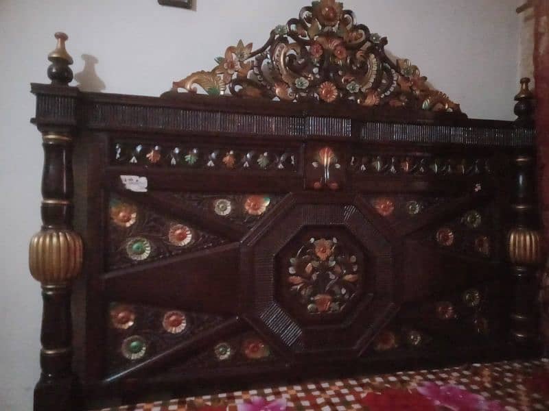 Wooden furniture set is for sale. 2