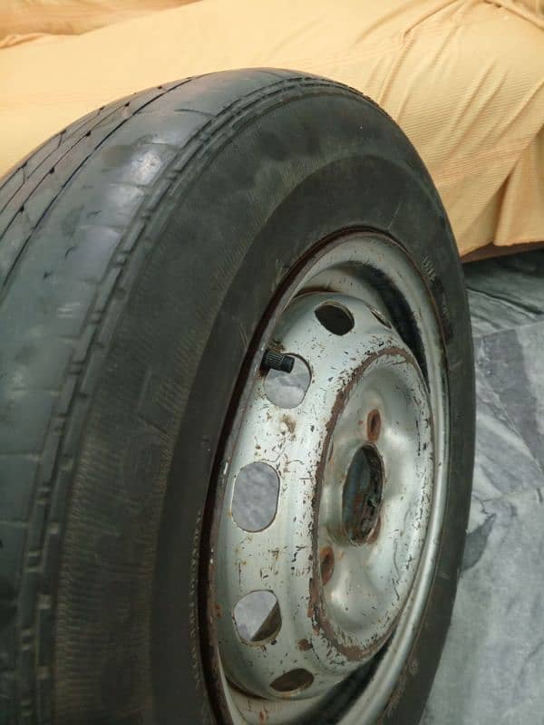 Bridgestone Tyre with Rim Size 155/80 R13 4