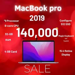 MacBook Pro 2019 – i9 | 32GB RAM | 512GB SSD | 15.4”