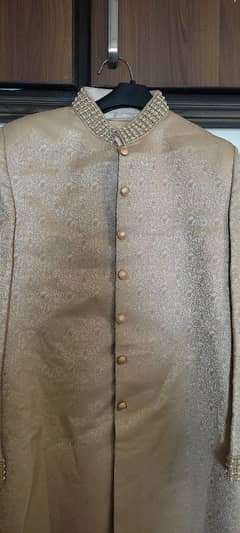 golden sherwani