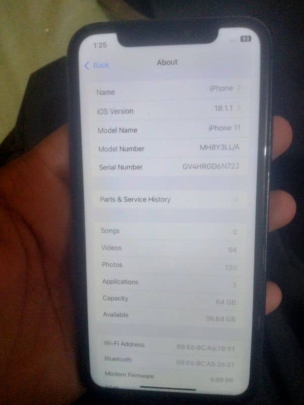 iphone 11 64 gb jv 10by 10 water pack face id all okay 5