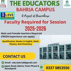 Faculty/ Teachers Required