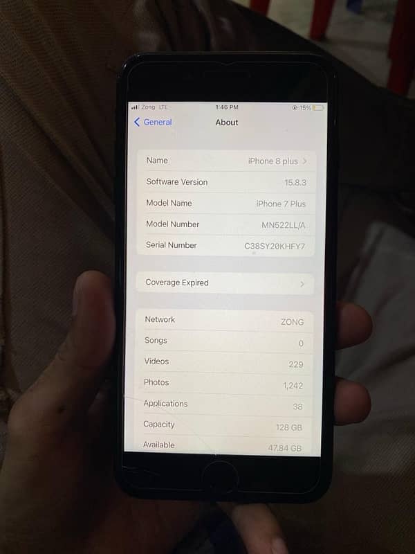 Iphone 7plus 128GB PTA Offical Approved 3