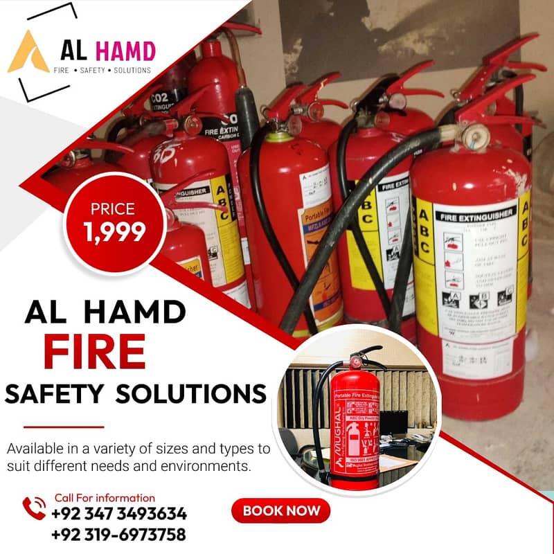 All types of fire extinguishers available 0