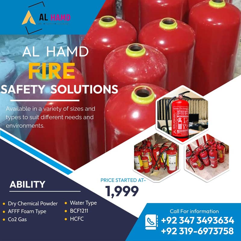 All types of fire extinguishers available 12