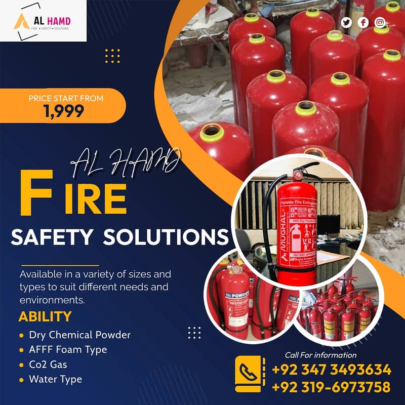 All types of fire extinguishers available 2