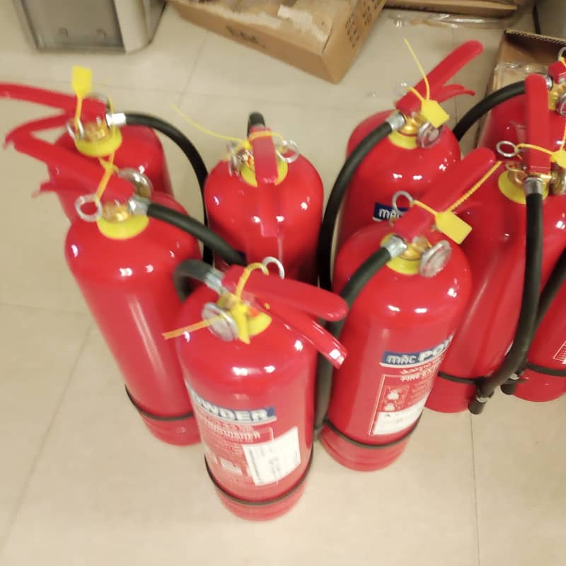 All types of fire extinguishers available 0