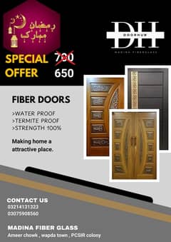 door \ fiber door \ fiber glass \ wooden door \ double door