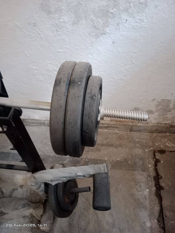 weight machine bench dumbbell rod available 6