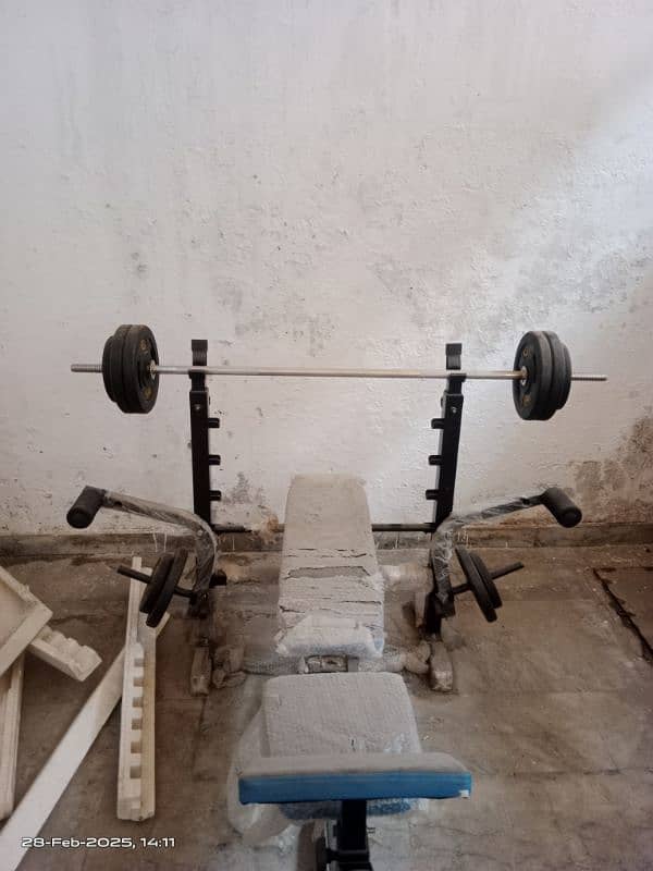 weight machine bench dumbbell rod available 9