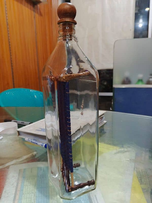 Wooden Charpai Inside Glass bottle 3