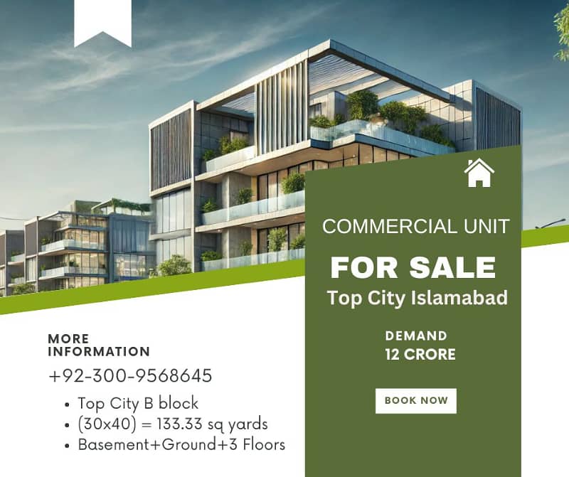 Commercial Plaza For Sale In Block B Mini Commercial Market Top City-1, Islamabad 0