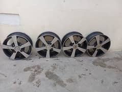 cuore alloy rims size 12 inch with nozzles etc. . .