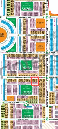 1 Kanal Plot On Prime Location For Sale In B Block Citi Housing Sialkot