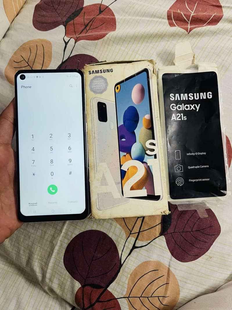 Samsung A21s with box 1