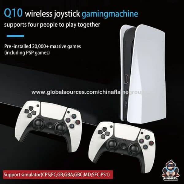 Console with Wireless 2.4G Gamepad controller 128G Expansion pro 2