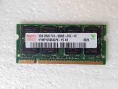 2 Pieces Hynix 2gb DDR2 667MHz Ram