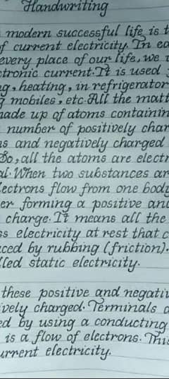 handwriting assignment work