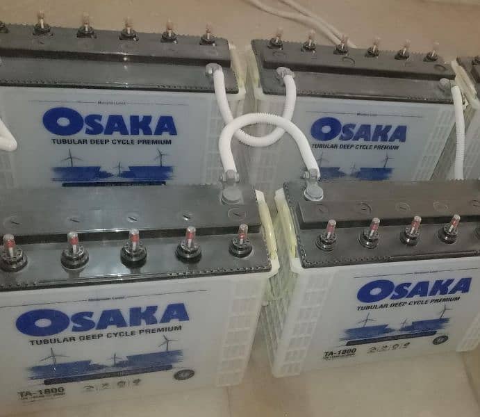 Imported Omega off grid inverter with 4 Osaka tabular batteries 1