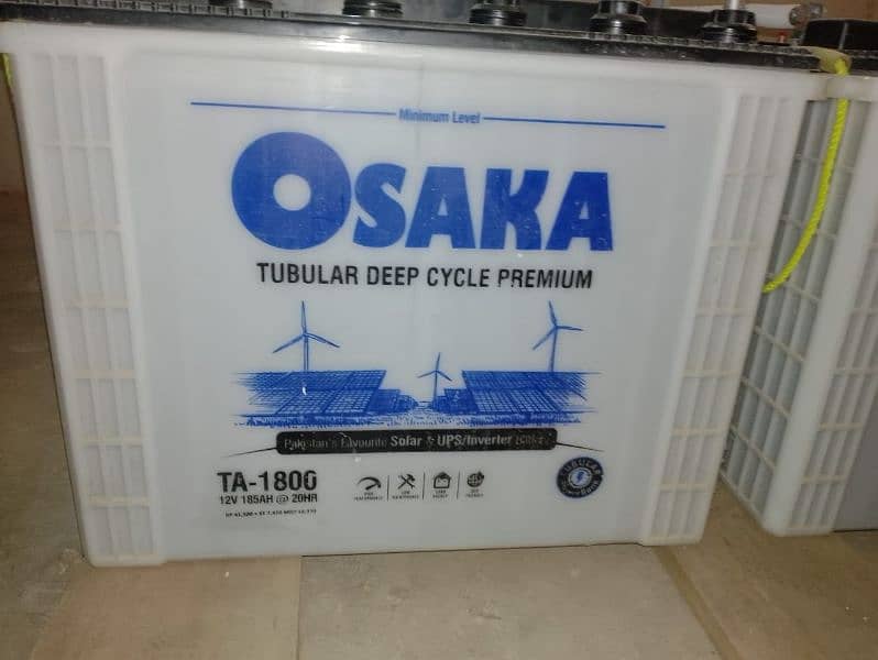 Imported Omega off grid inverter with 4 Osaka tabular batteries 3