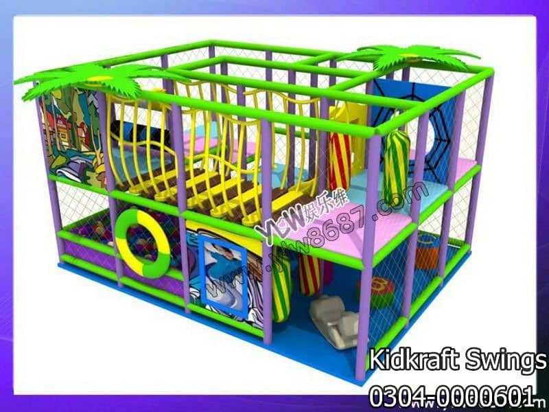 indoor Soft play area, Toddler Slides, swings, seesaw, merry go round 2