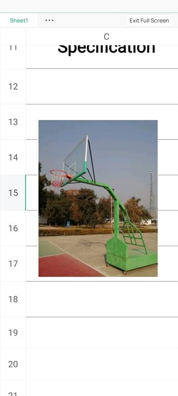 Basketball Moveable pole with Tempered Glass board 1