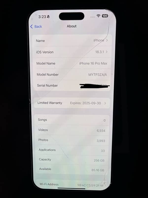 iPhone 16 Pro max 256gb non pta HK model 1