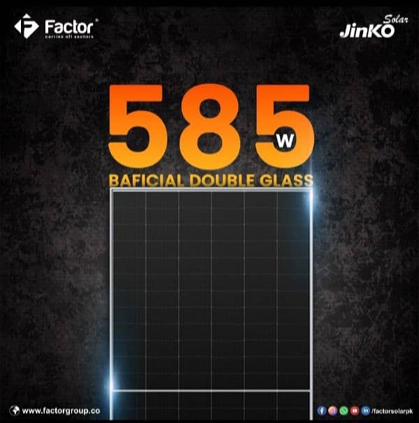 jinko Bifacial 585watt N type compelet documents 10 years warranty 0