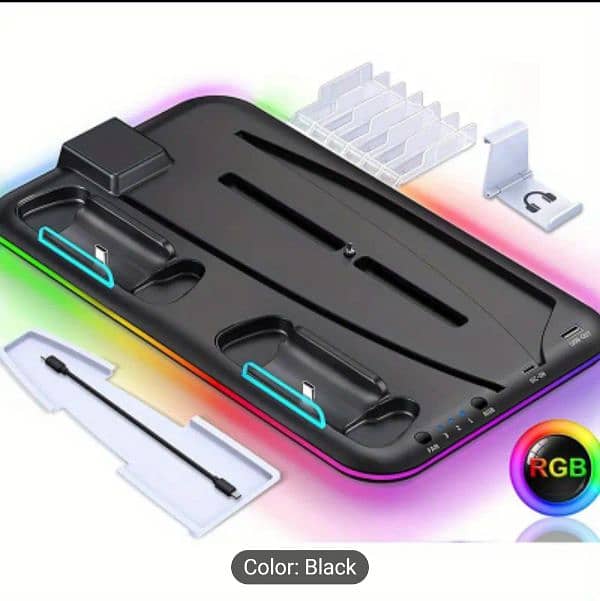 Multifunctional Dual Charger Dock With Cooling Fan 3