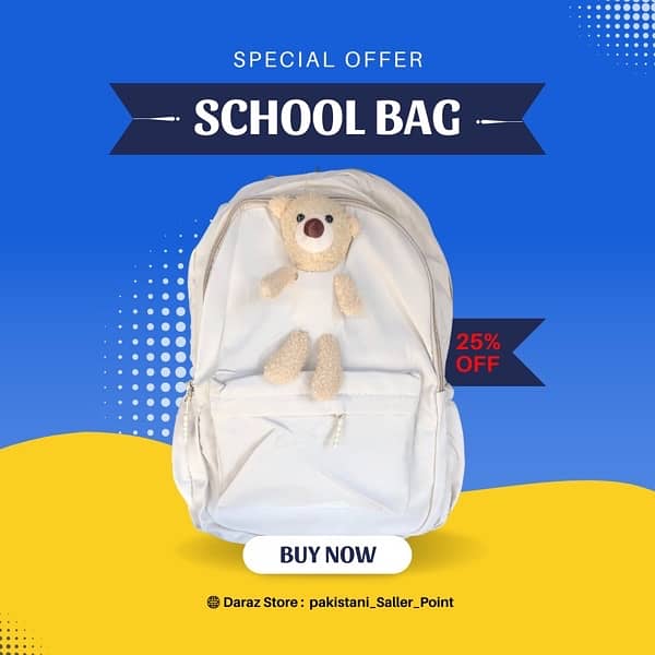 Cute Teddy Bear Backpack 0