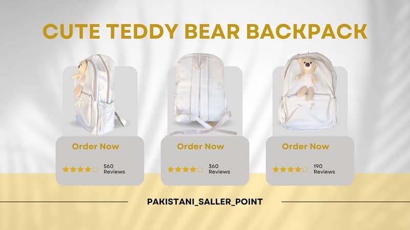 Cute Teddy Bear Backpack 1