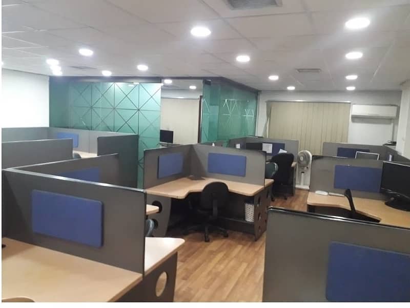 Area 850 Sqft Fully Furnished Office Best Rental of 90 Thousand Monthly in Main Boulevard Gulberg Lahore 1