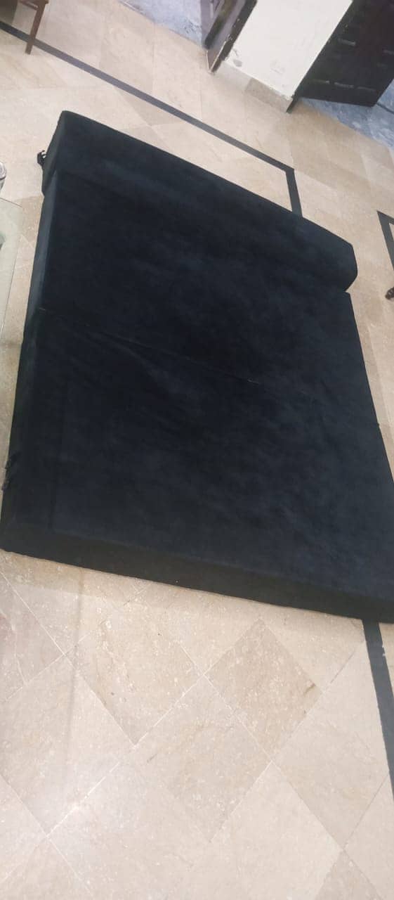 Moltyfoam Single & Double Sofa cumbed beautiful black velvet fabric 3