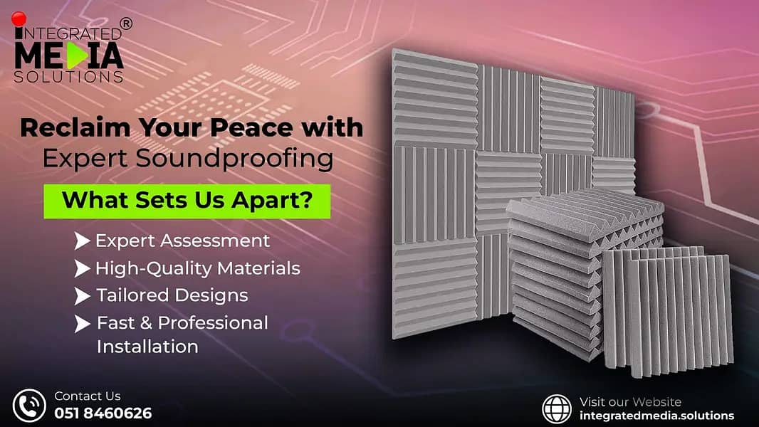 Soundproofing sheets, Acoustic panels, studio, auditoriums 18