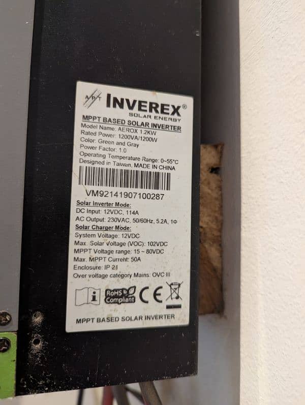 solar inverter 1.2 kw inverex 2