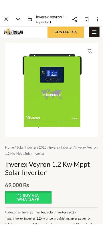 solar inverter 1.2 kw inverex 6