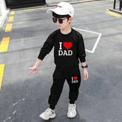 Stylish Boy's Cotton Jersey Tracksuit -2Pcs Set