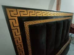 Double bed golden black with poshish