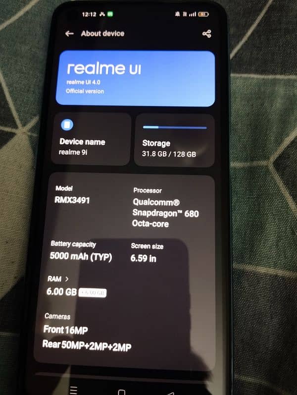 realme 9i 6+6/128 5